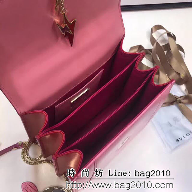 BVLGARI寶格麗 專櫃最新 閃電吊墜限量款 三層風琴包 可手提單肩斜挎 B286999 FYD1065